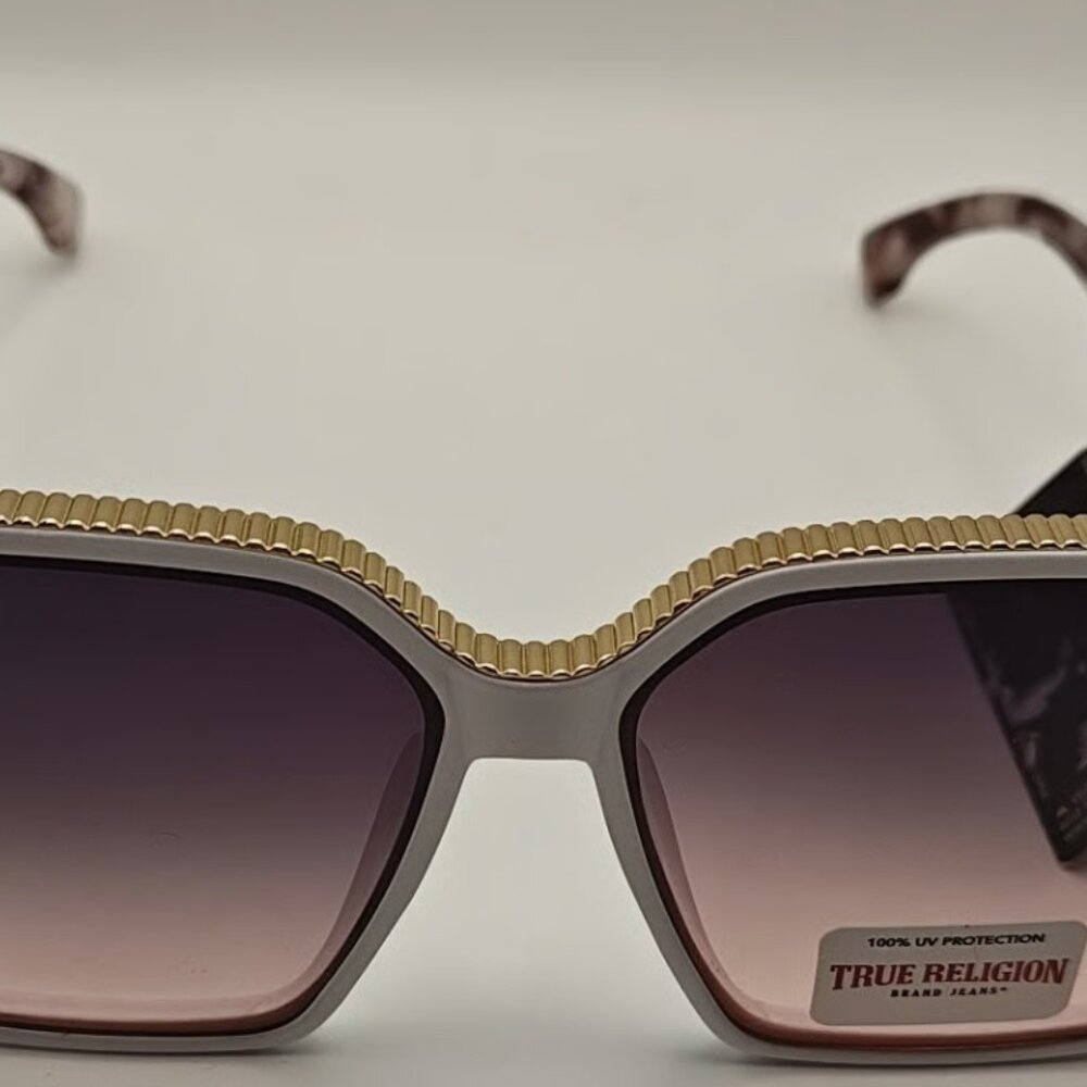 True Religion Sun Glasses Adult White Frame - Picture 2 of 8